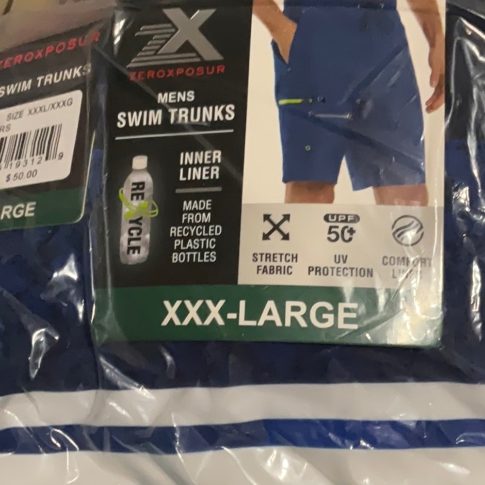 ⚡️ZeroXposur MensSTARS & STRIPES Flag Theme SWIM TRUNKS (XXXL)